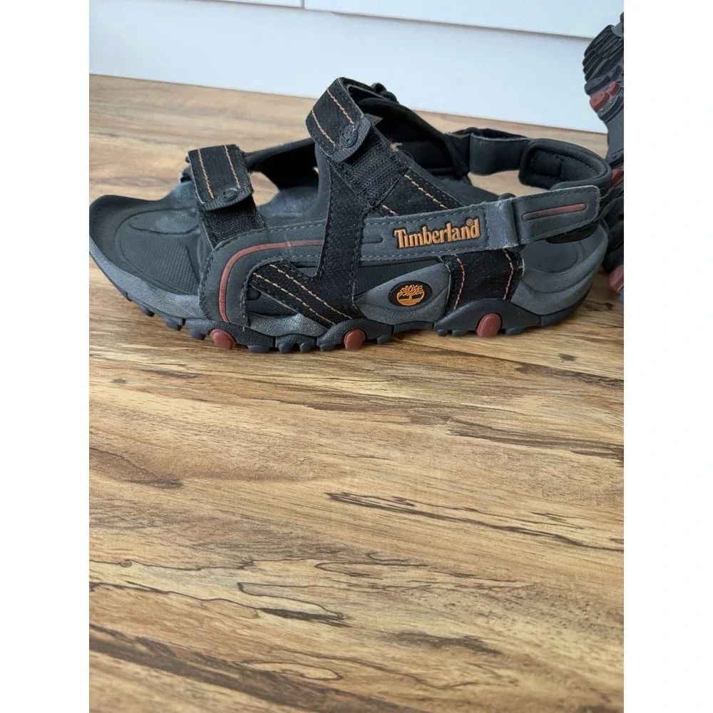 Timberland Granite Trails Men's Sport Sandals Black Red Size 9 Hiking Walking